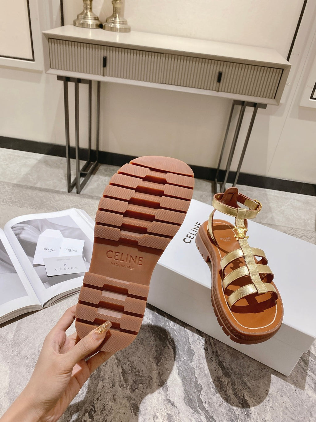 Gold CG sandal