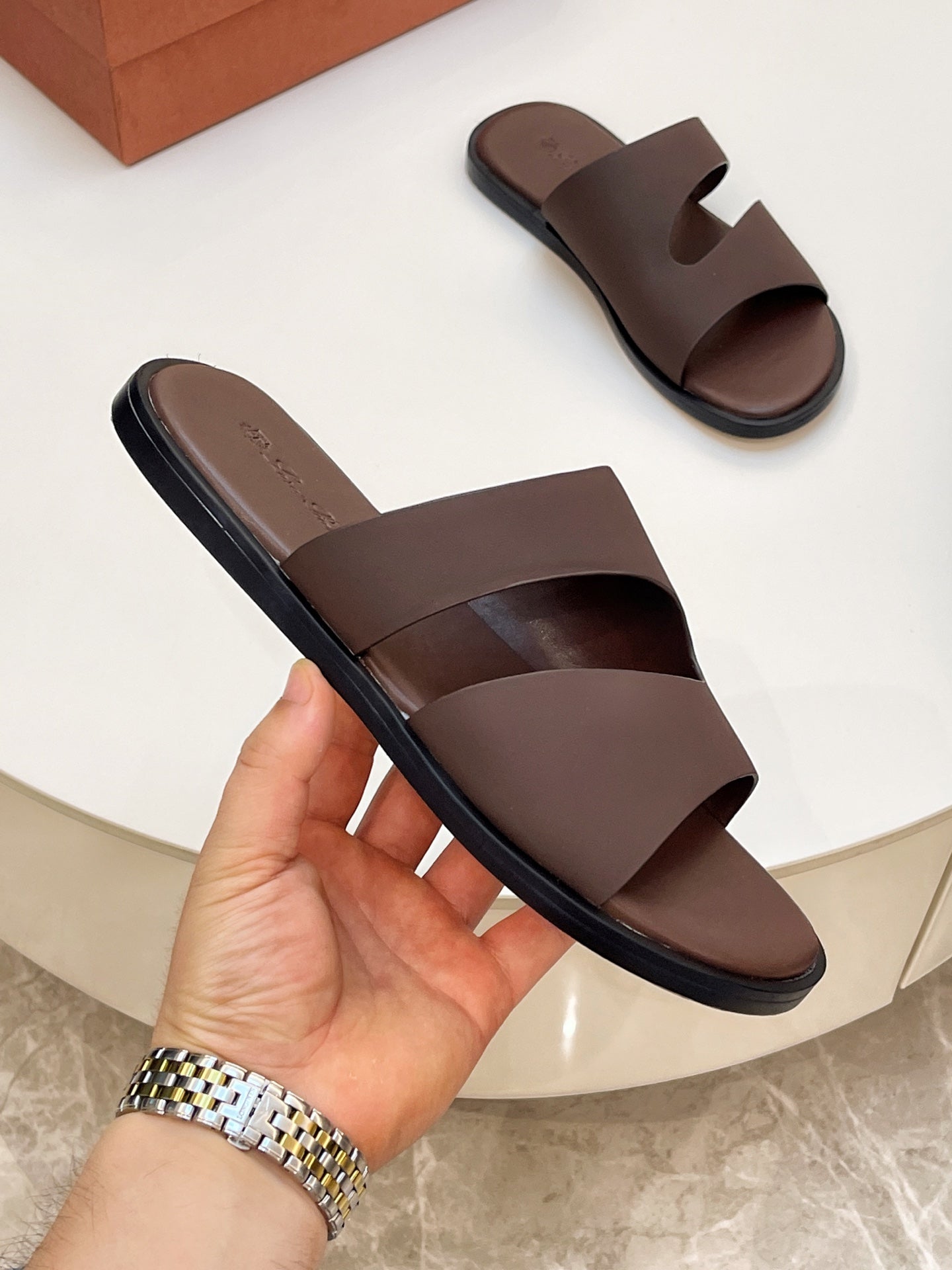 Dark Moka Pilat Plain Walk Sandal