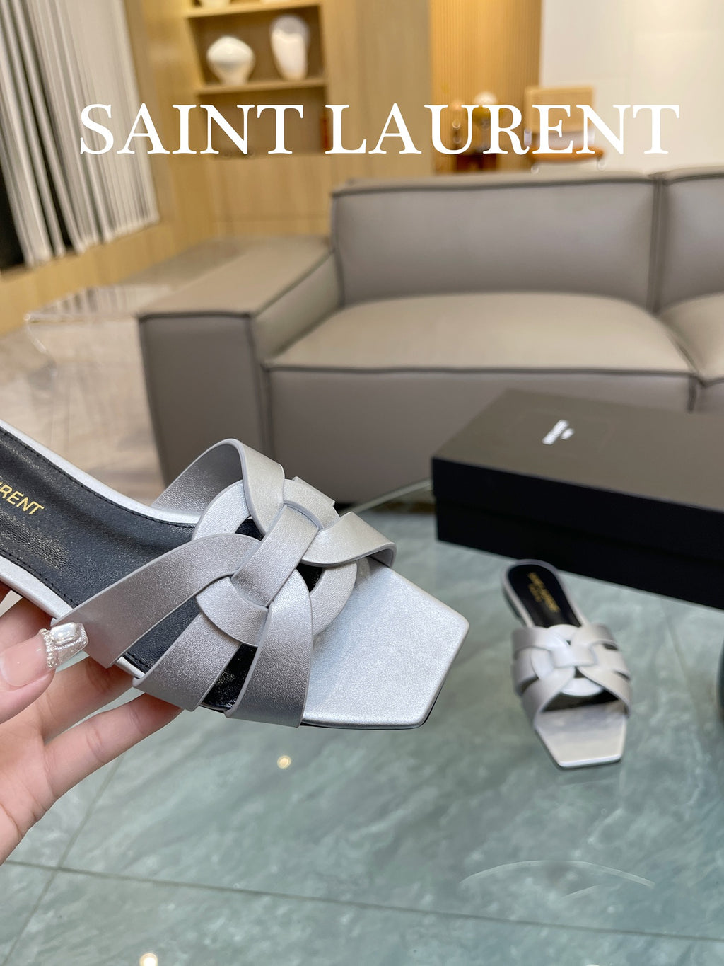 Platinum YT Mules In Leather