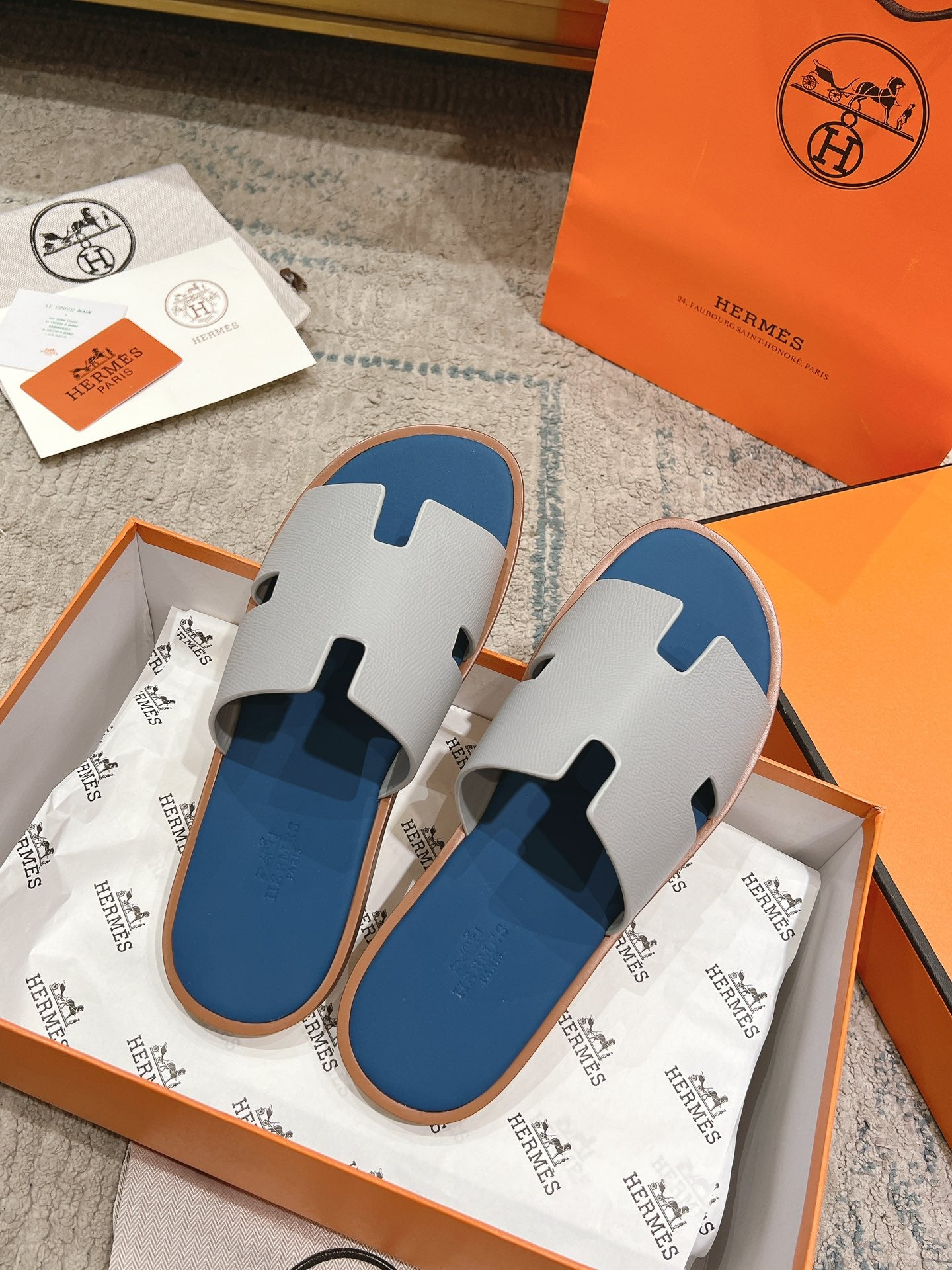 Gris Silex / Bleu Turquin Izmir Sandal