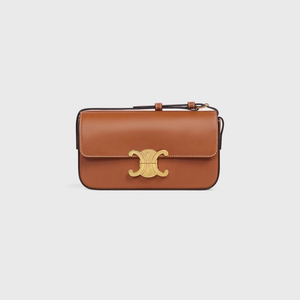 Tan triomphe shoulder bag