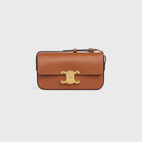 Tan triomphe shoulder bag