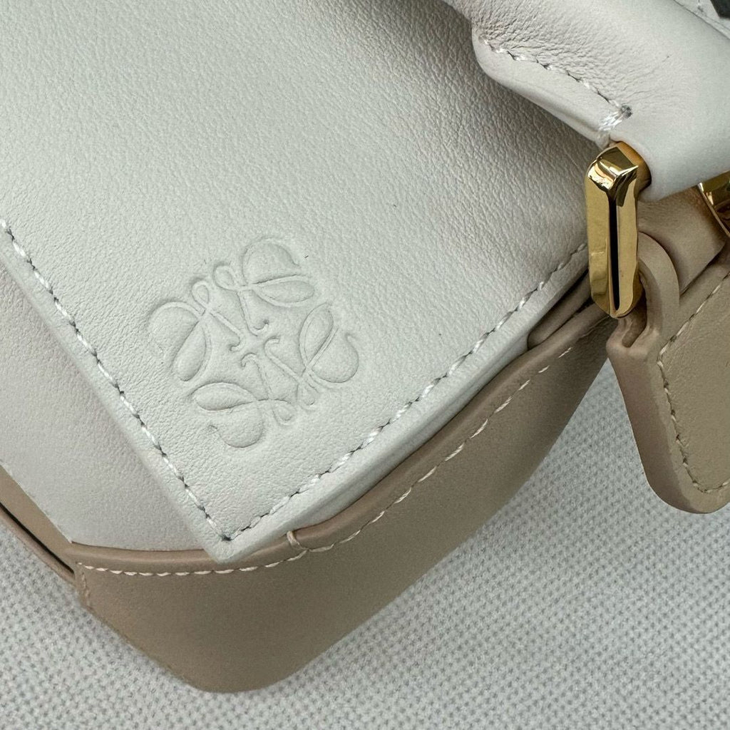 Soft White/Paper Craft LP Mini Leather Shoulder Bag