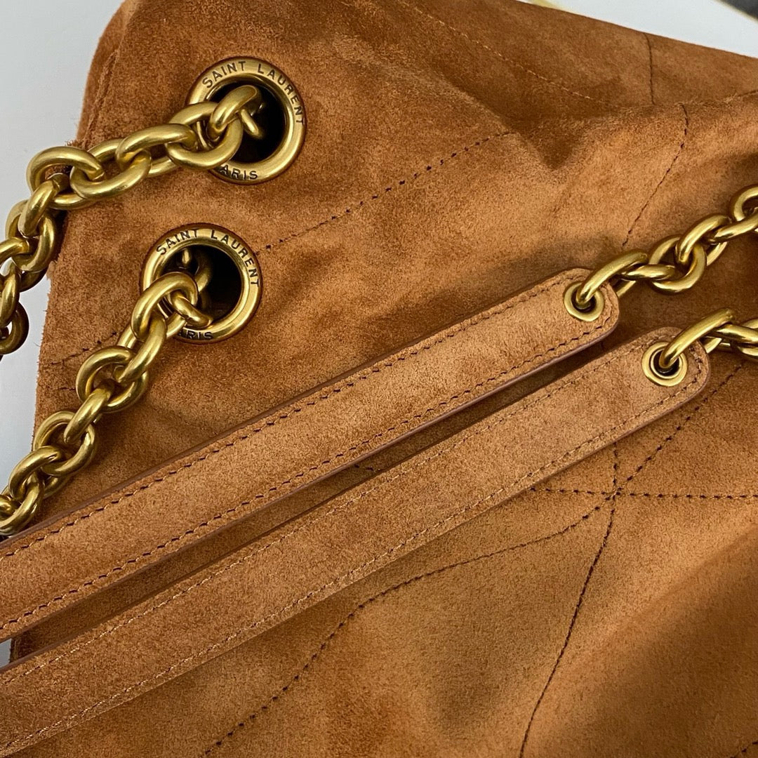 Brown Caramel Large Jamie In Suede