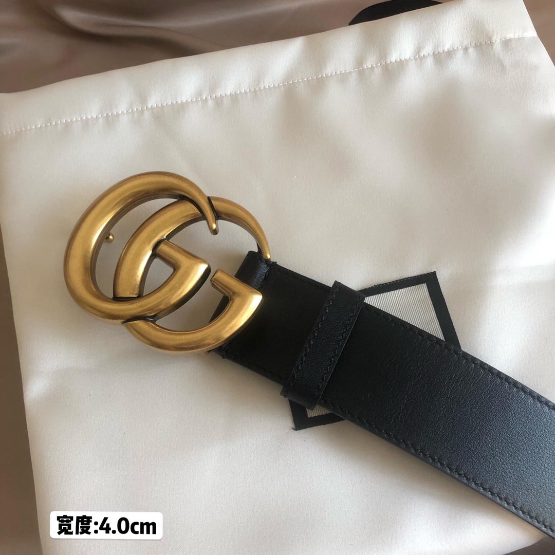 Black G leather belt 40 mm