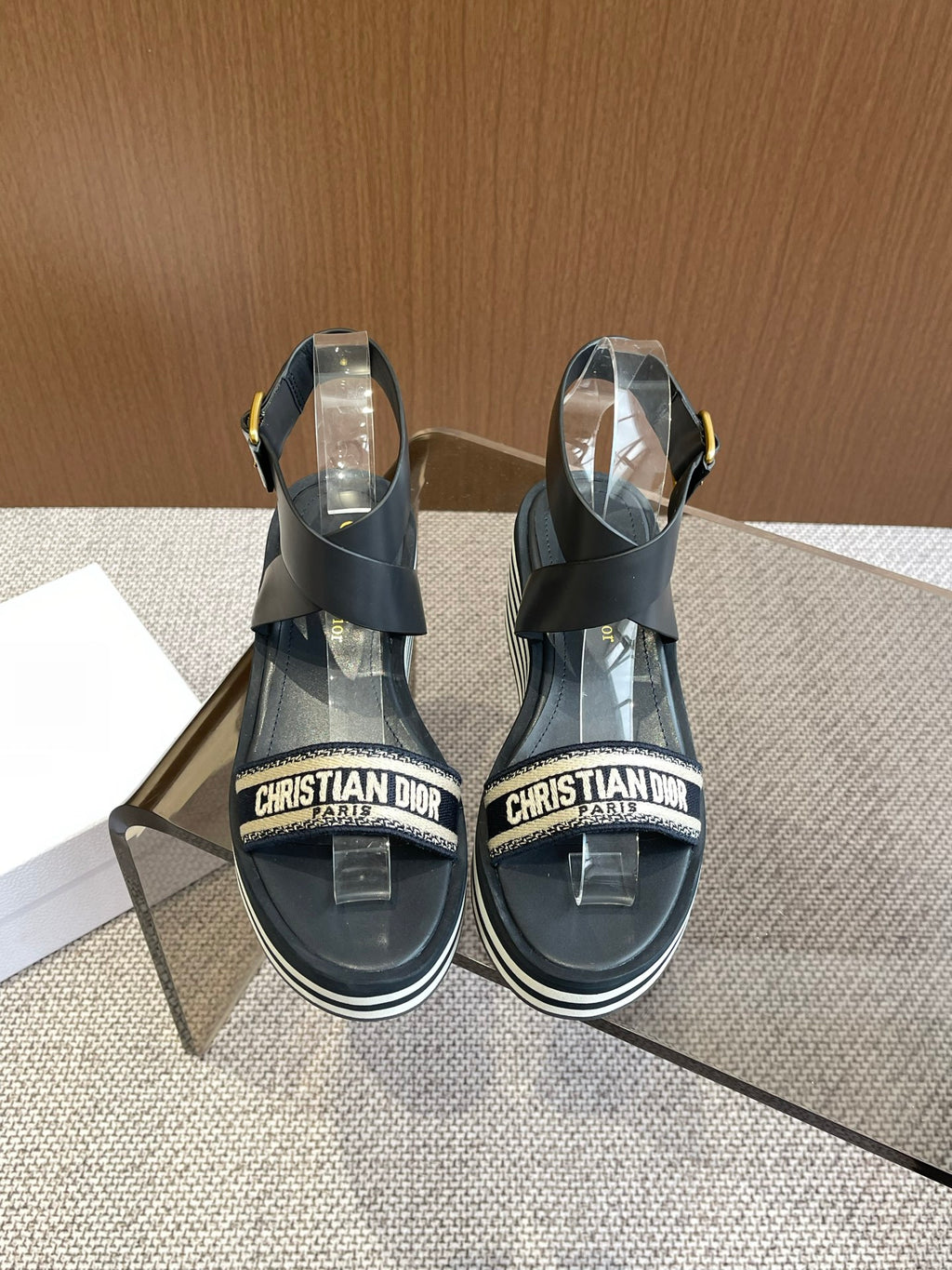 Deep Blue Wedge Sandal