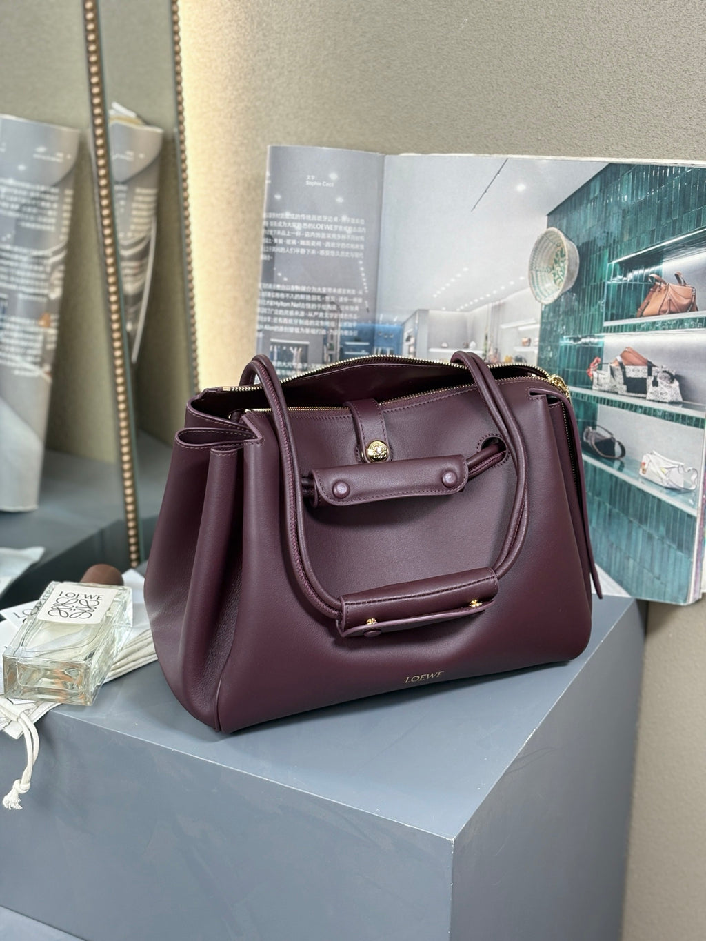 Dark Burgundy Medium Madrid Bag