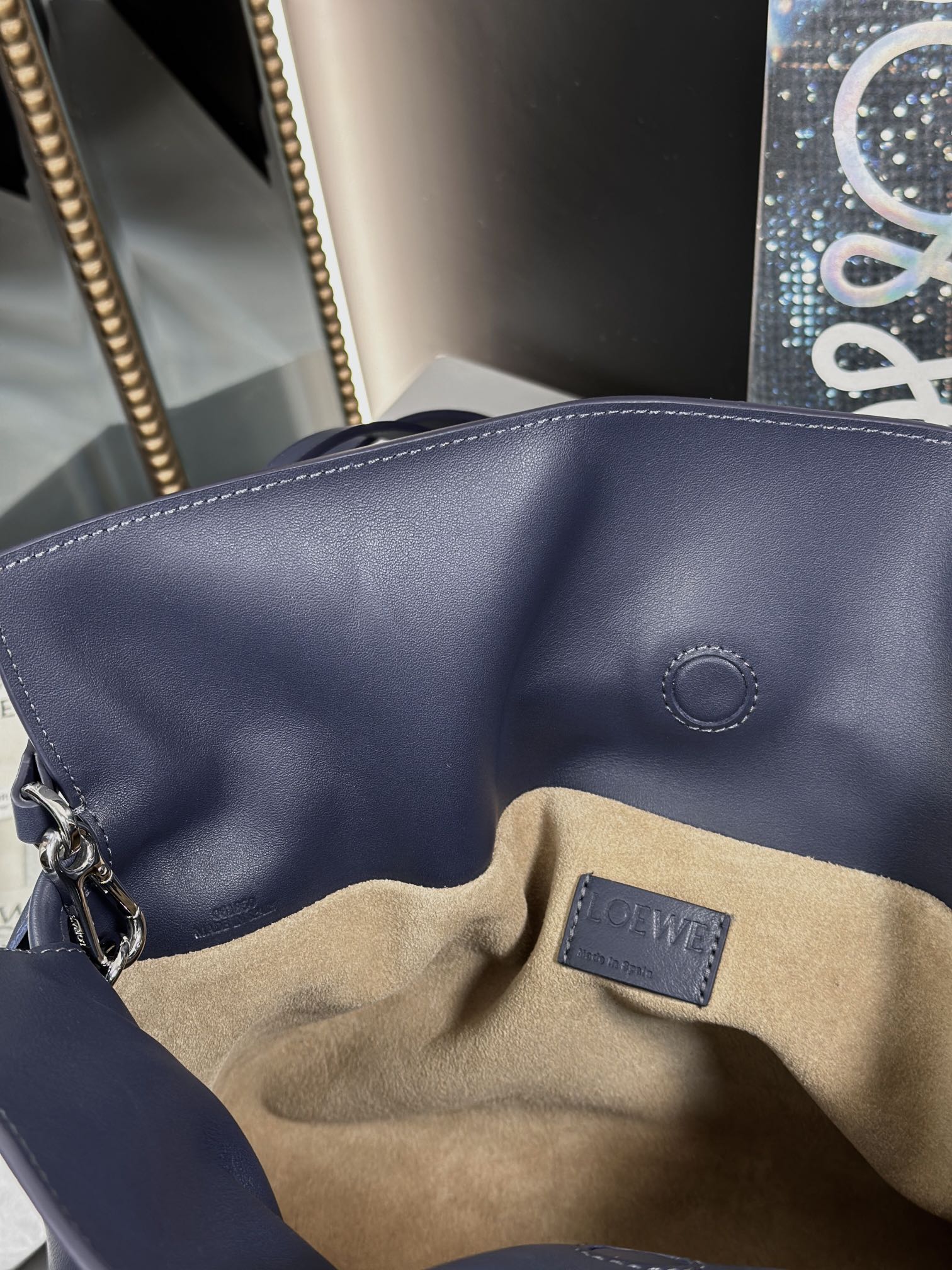 Abyss Blue Medium Flamenco Clutch