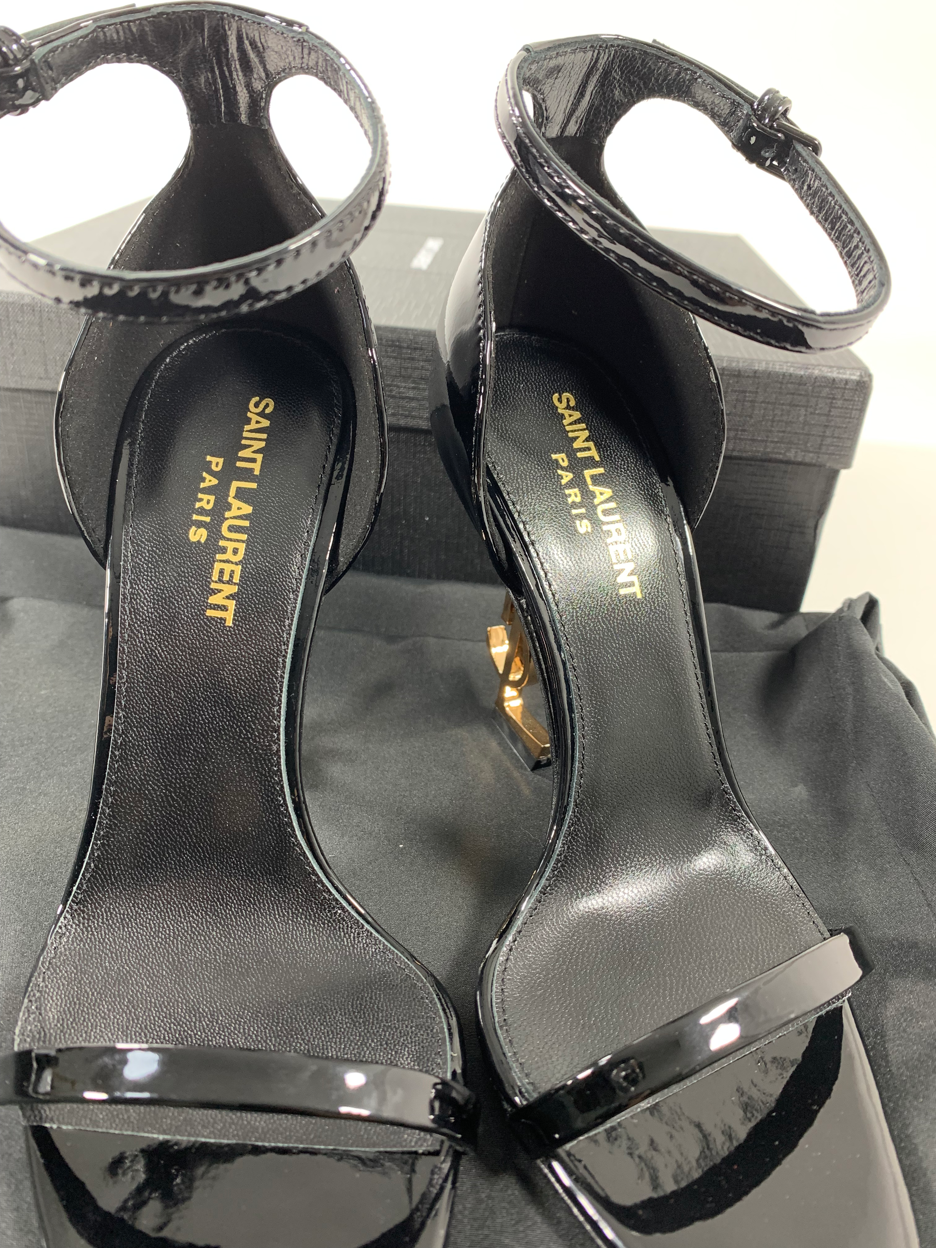 Black Opyum Sandals In Patent Leather