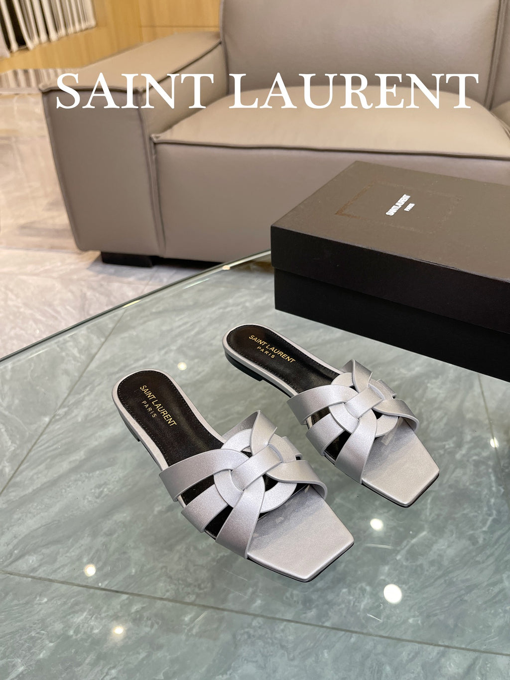 Platinum YT Mules In Leather
