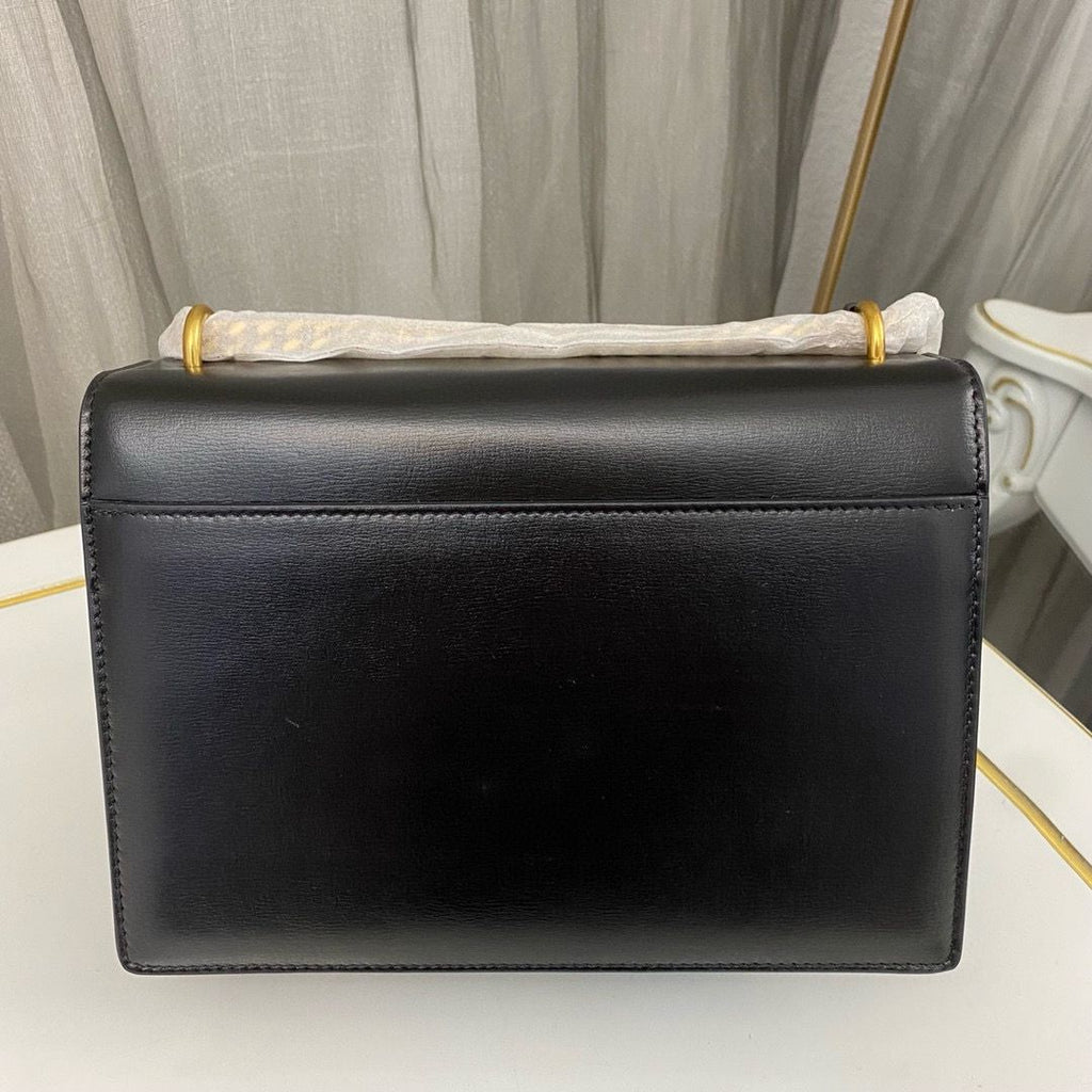 Black Sunset Medium Leather Shoulder Bag