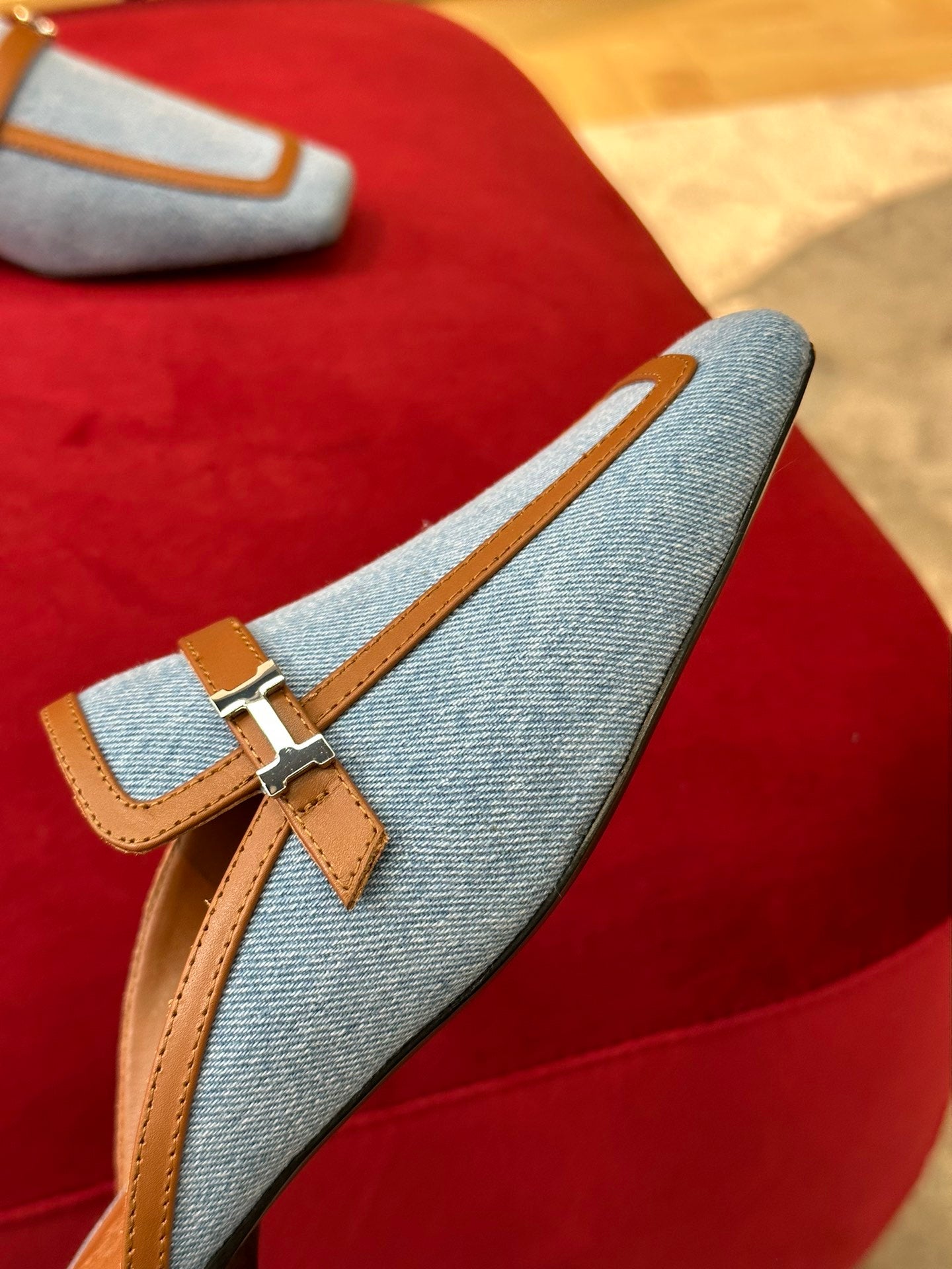 Bleu Clair & Naturel HG mule