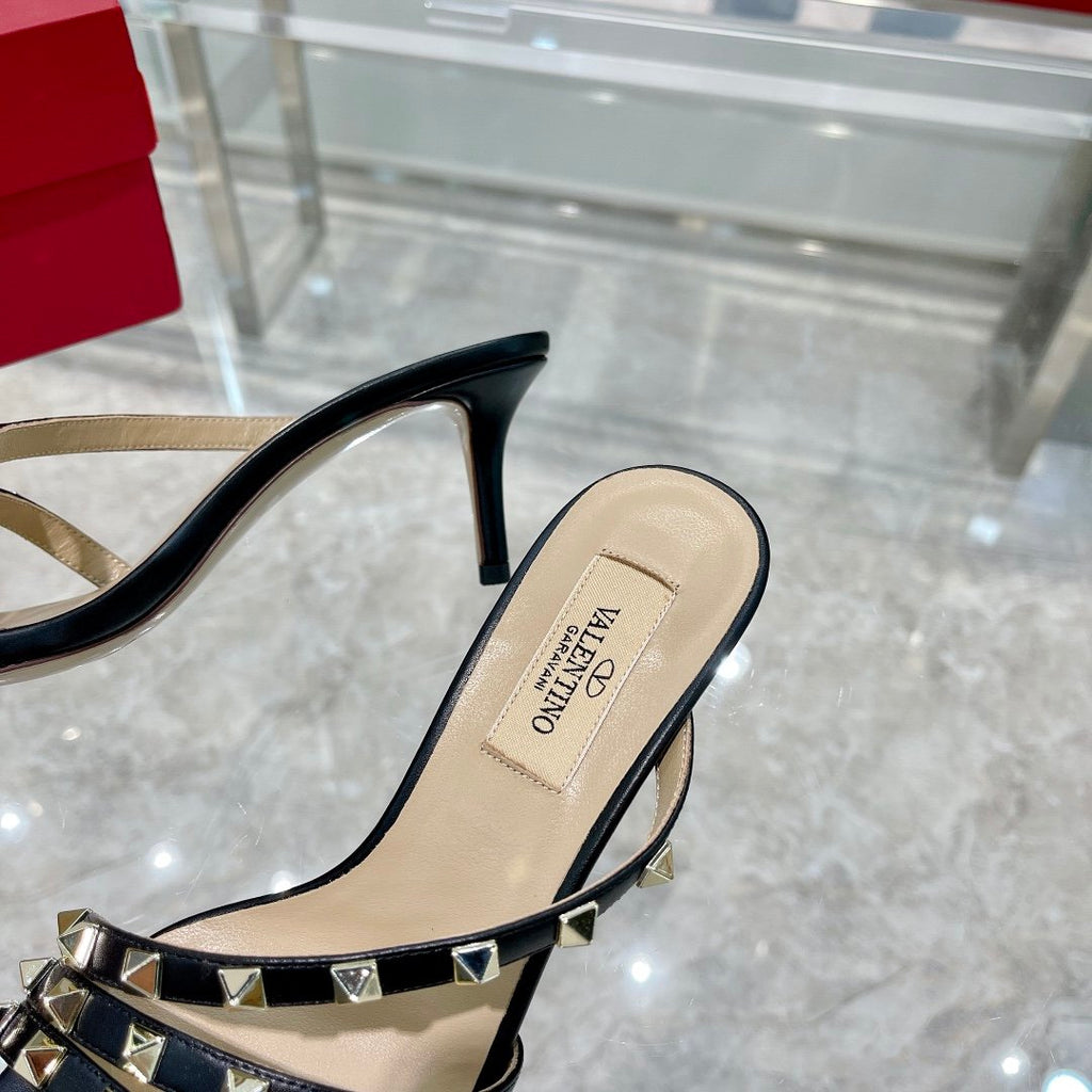 Black VR 80mm mule sandal