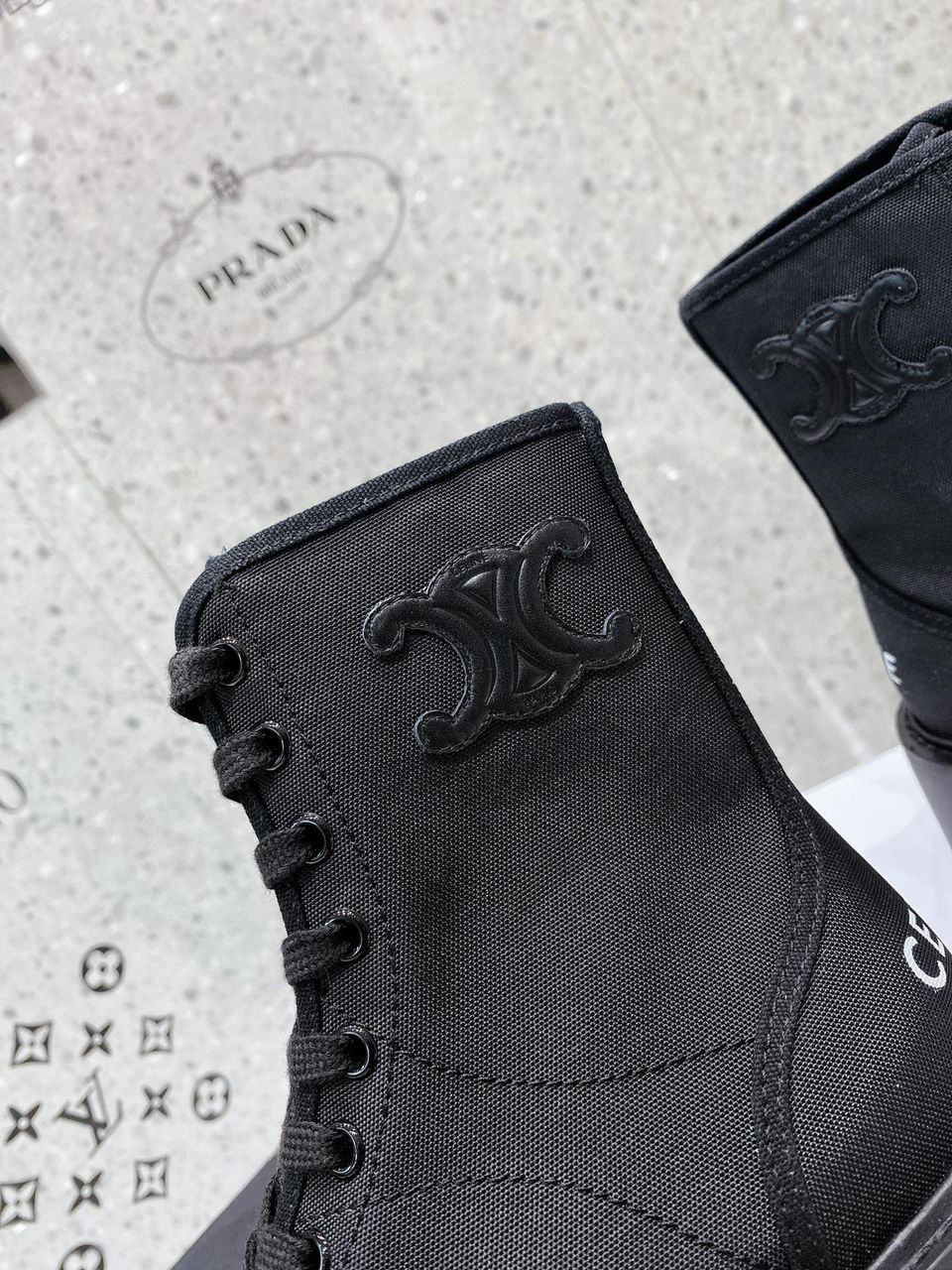 Black CB laced up boot