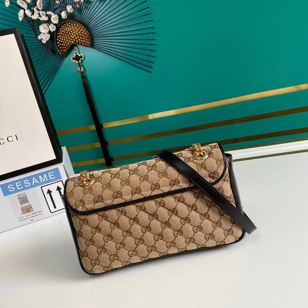 Beige & Black GM small shoulder bag