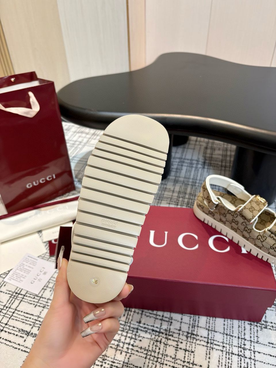 Beige & Dark Brown Sandal