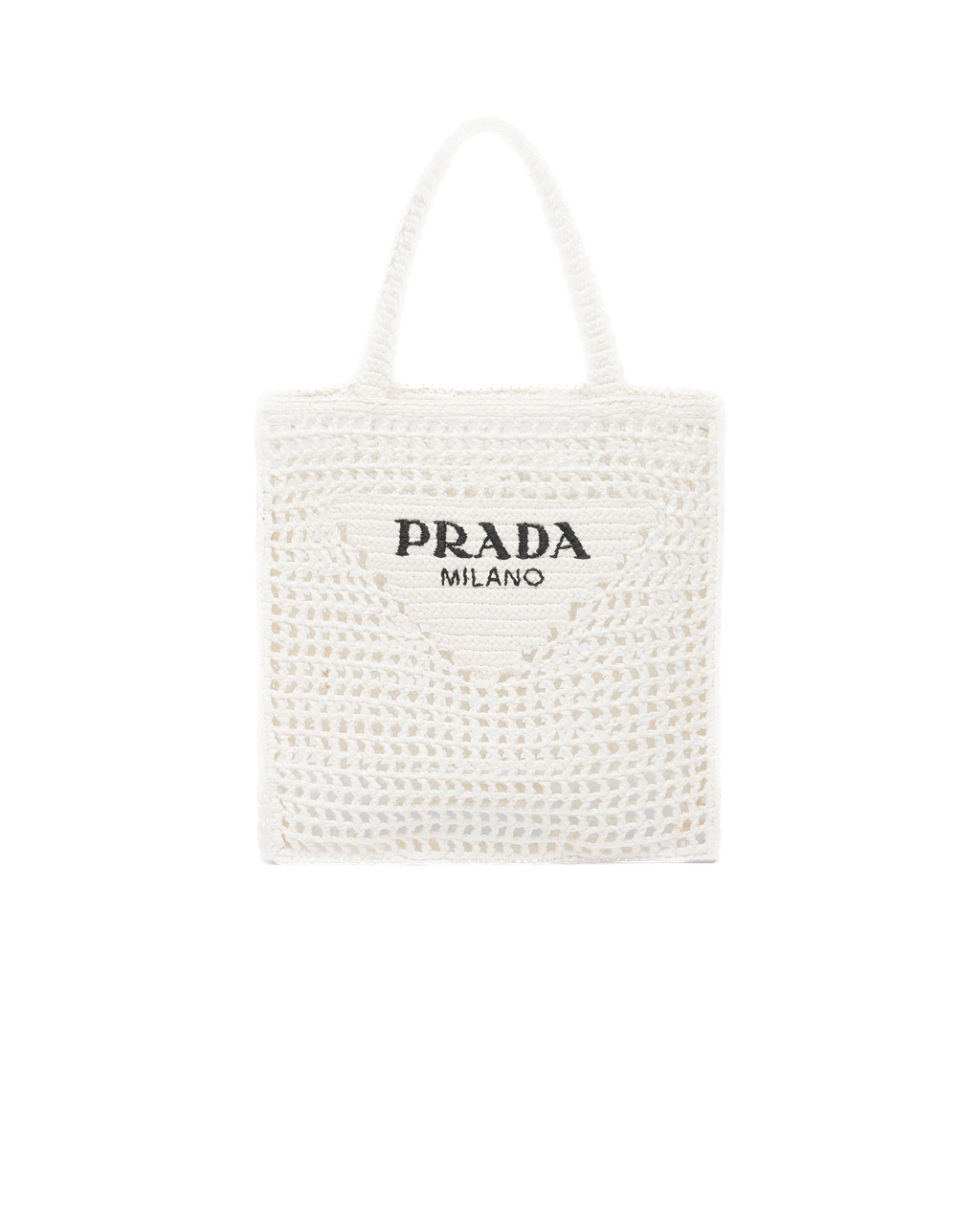 White raffia tote bag