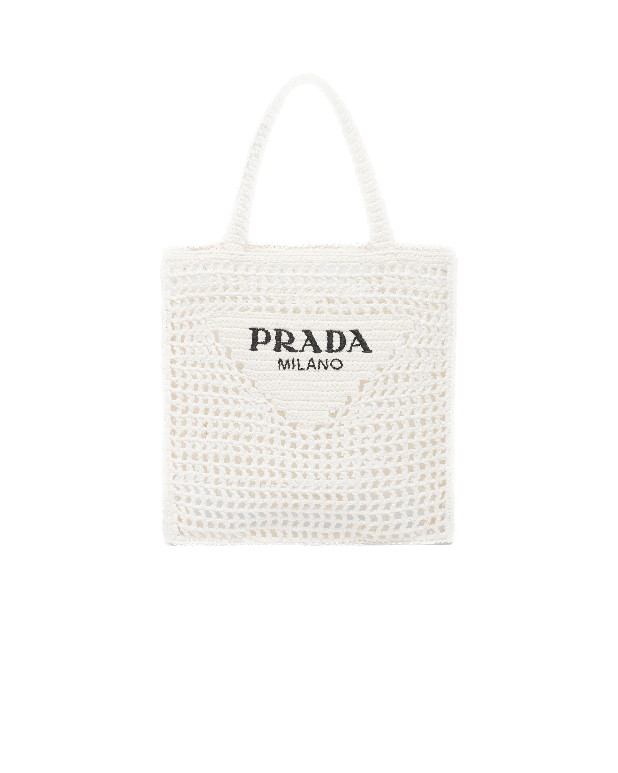 White raffia tote bag