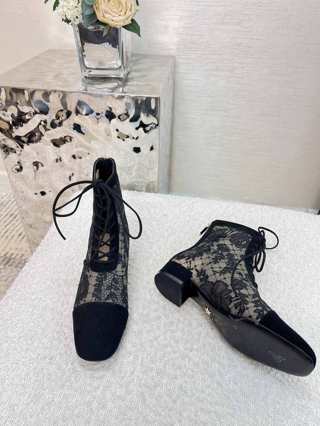 Black Mesh & Suede ND Ankle Boot