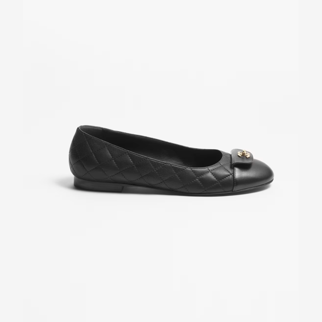 Black C Ballet Flats