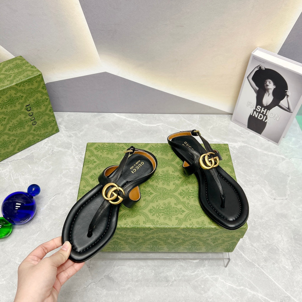 Black G Thong Sandal
