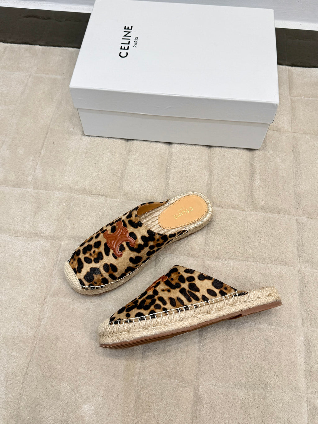 Brown/Beige Les Espadrilles Mule