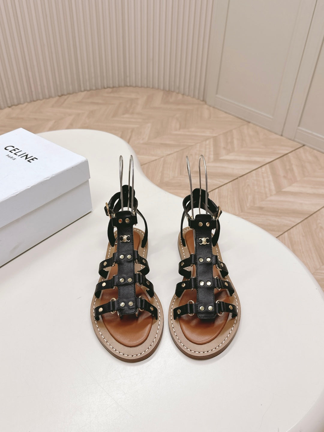 Black Gladiator Sandal