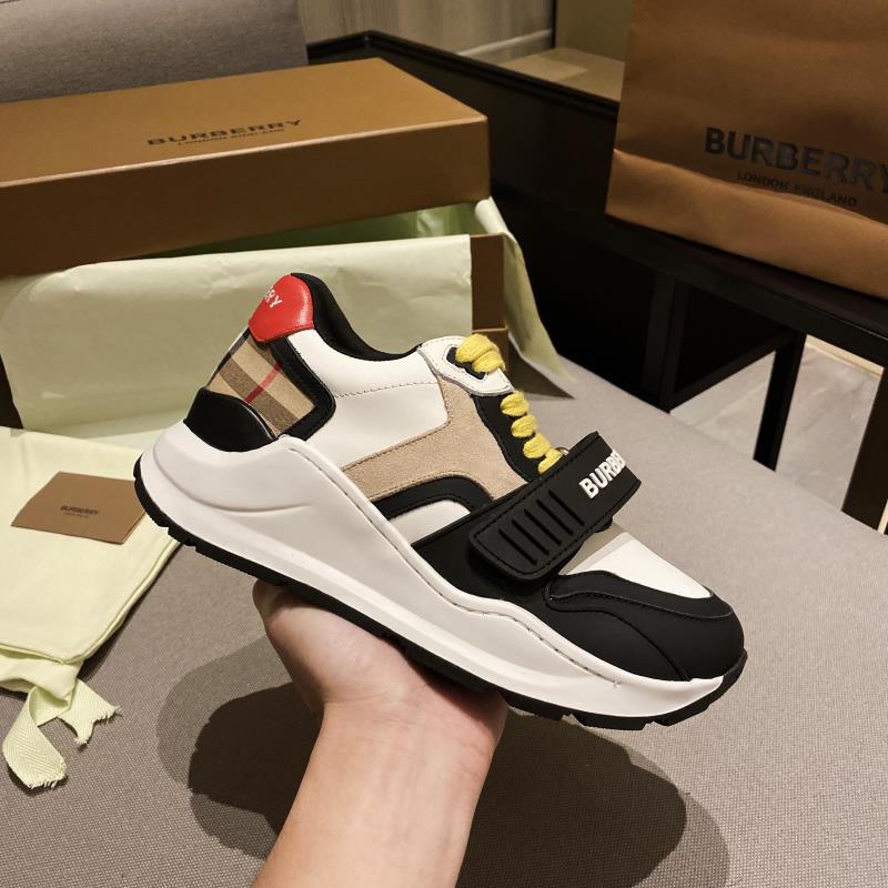 Women's Beige Nylon, Suede and Check Sneakers