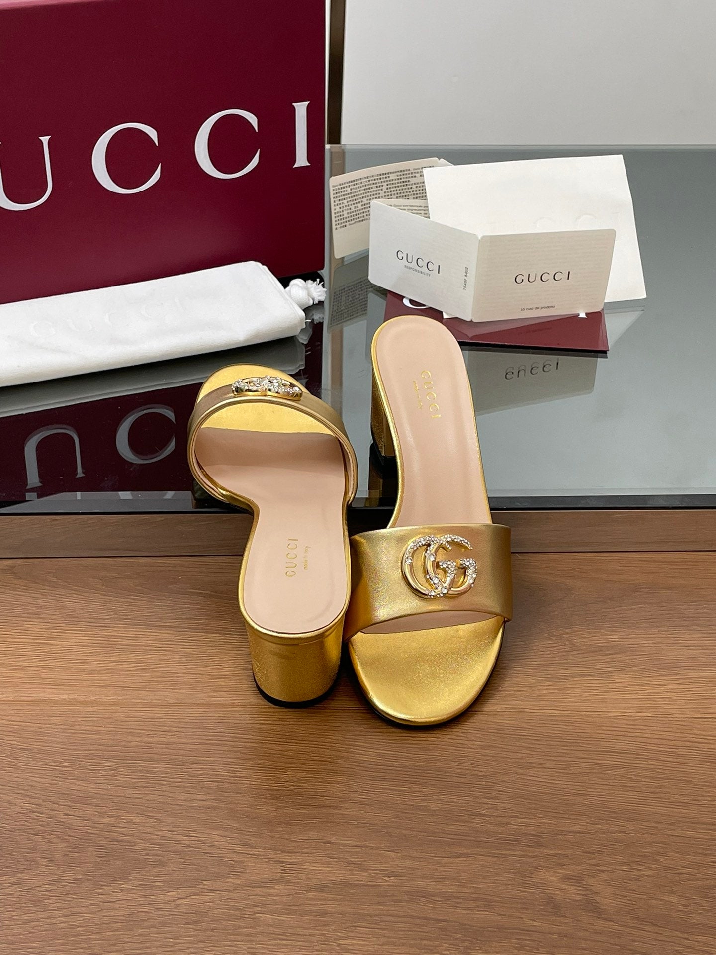 Gold Nojum Slide Sandal