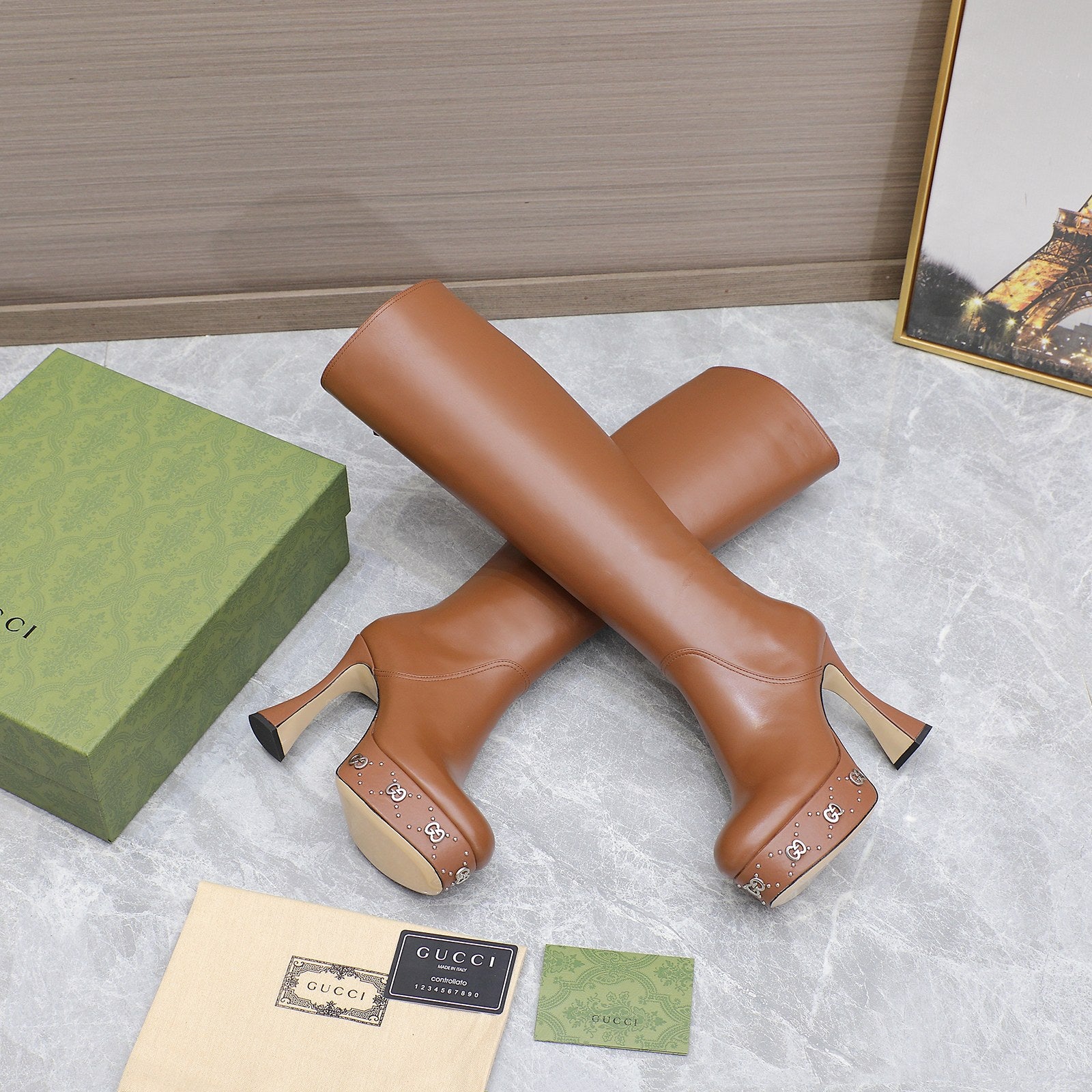 Brown GW Platform Boot