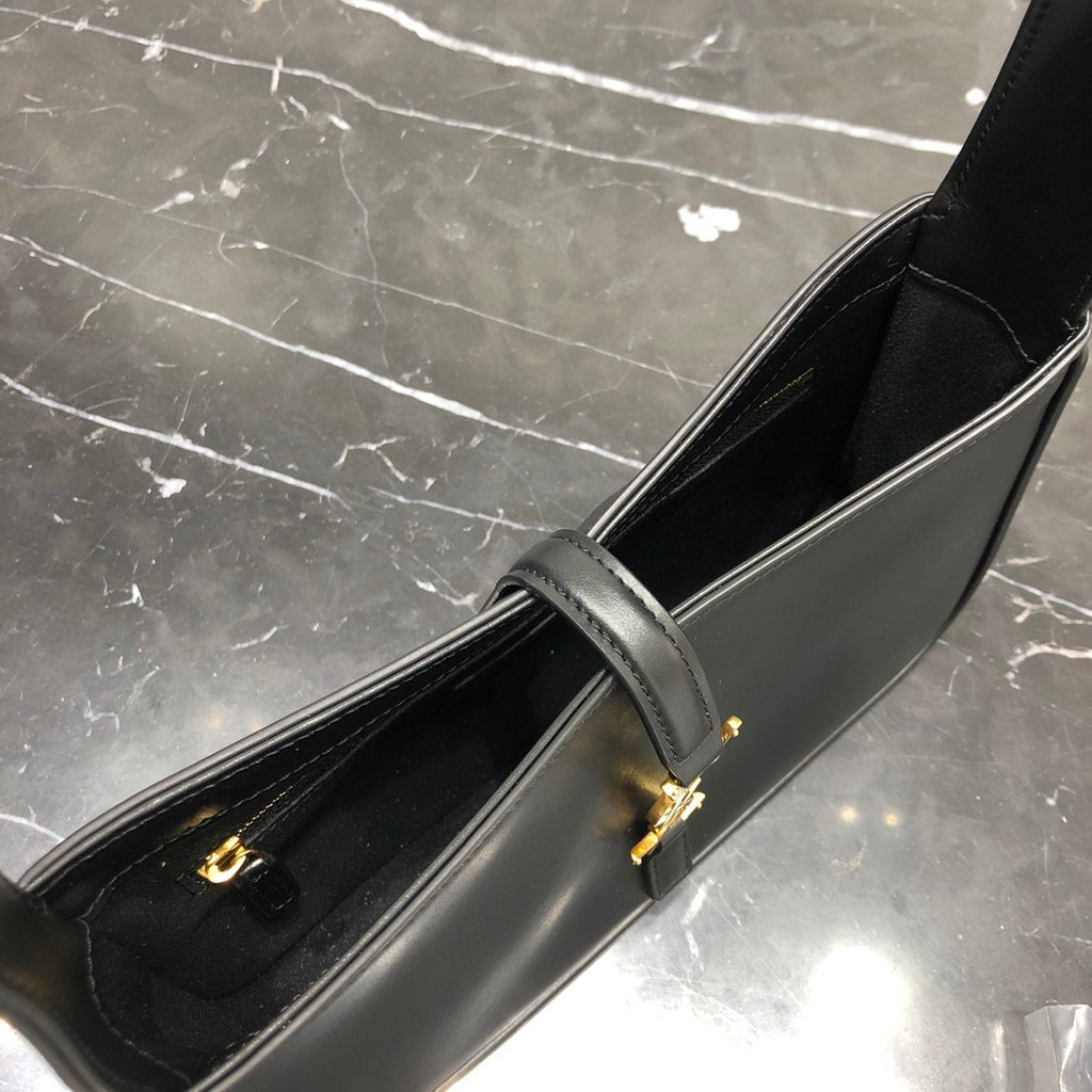 Black SL leather shoulder bag
