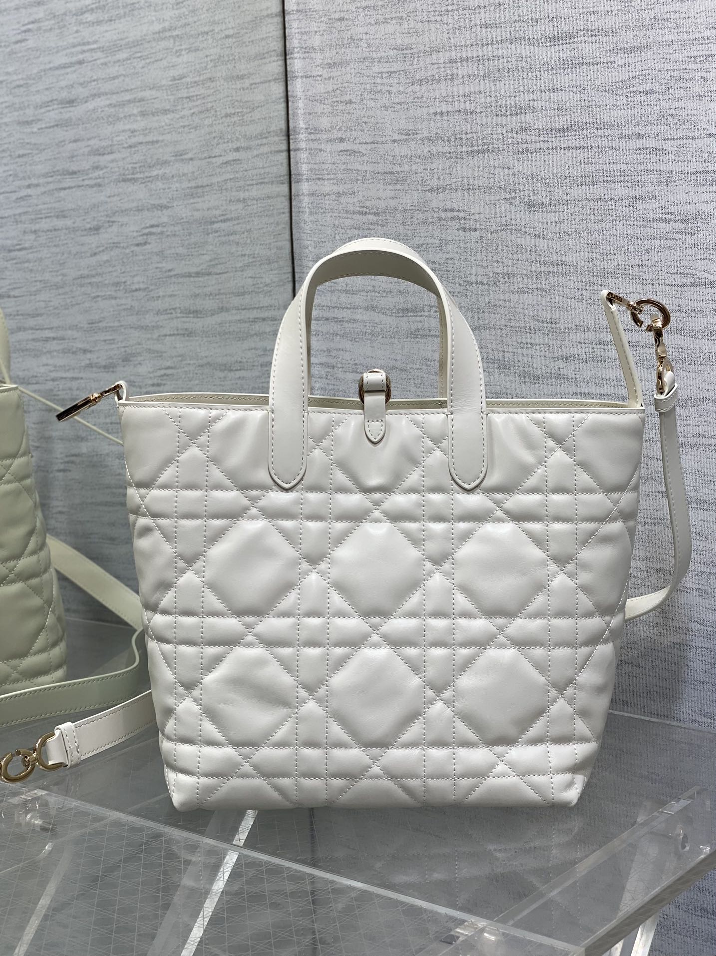 Latte Small Toujours Vertical Tote Bag