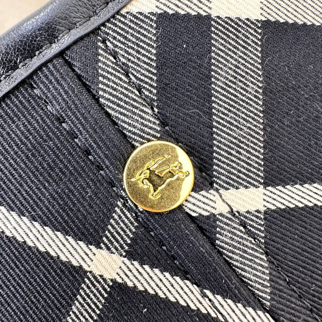 Black Small Check Shoulder Bag