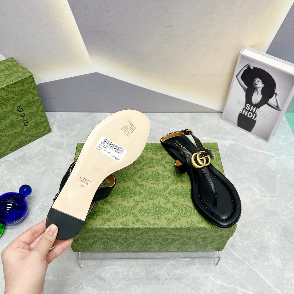Black G Thong Sandal
