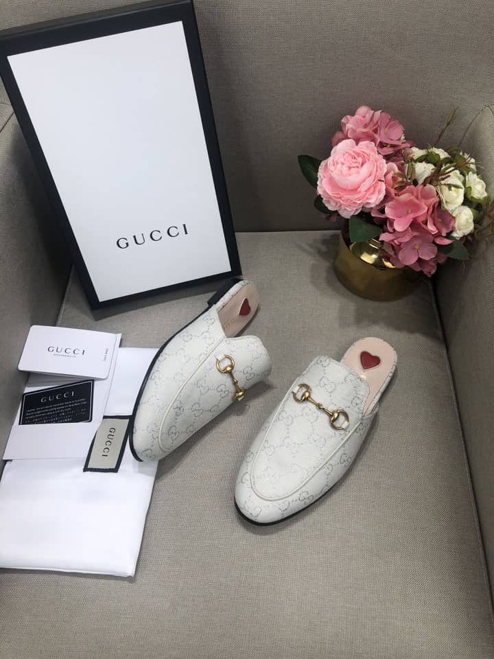 White lame GP slipper