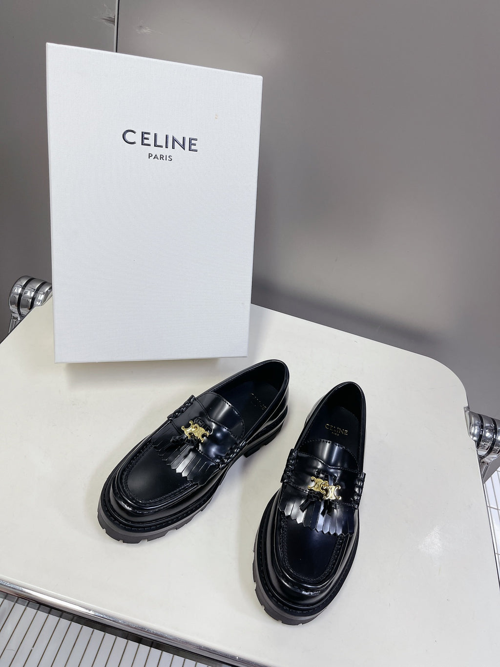 Black CM Loafer With Tassels