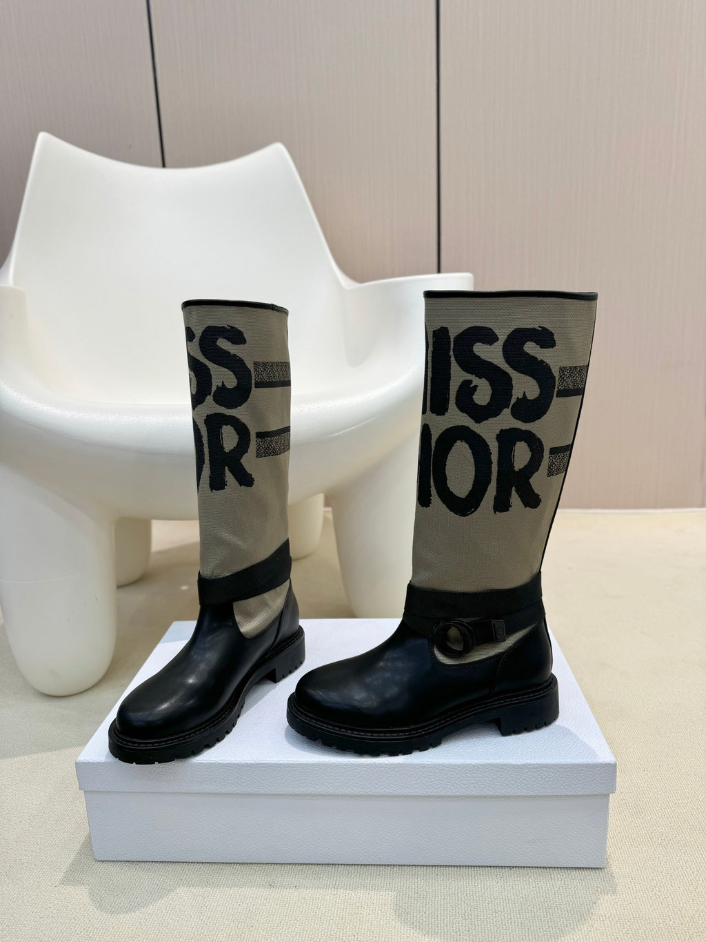 Warm Taupe Technical Canvas DM Boot