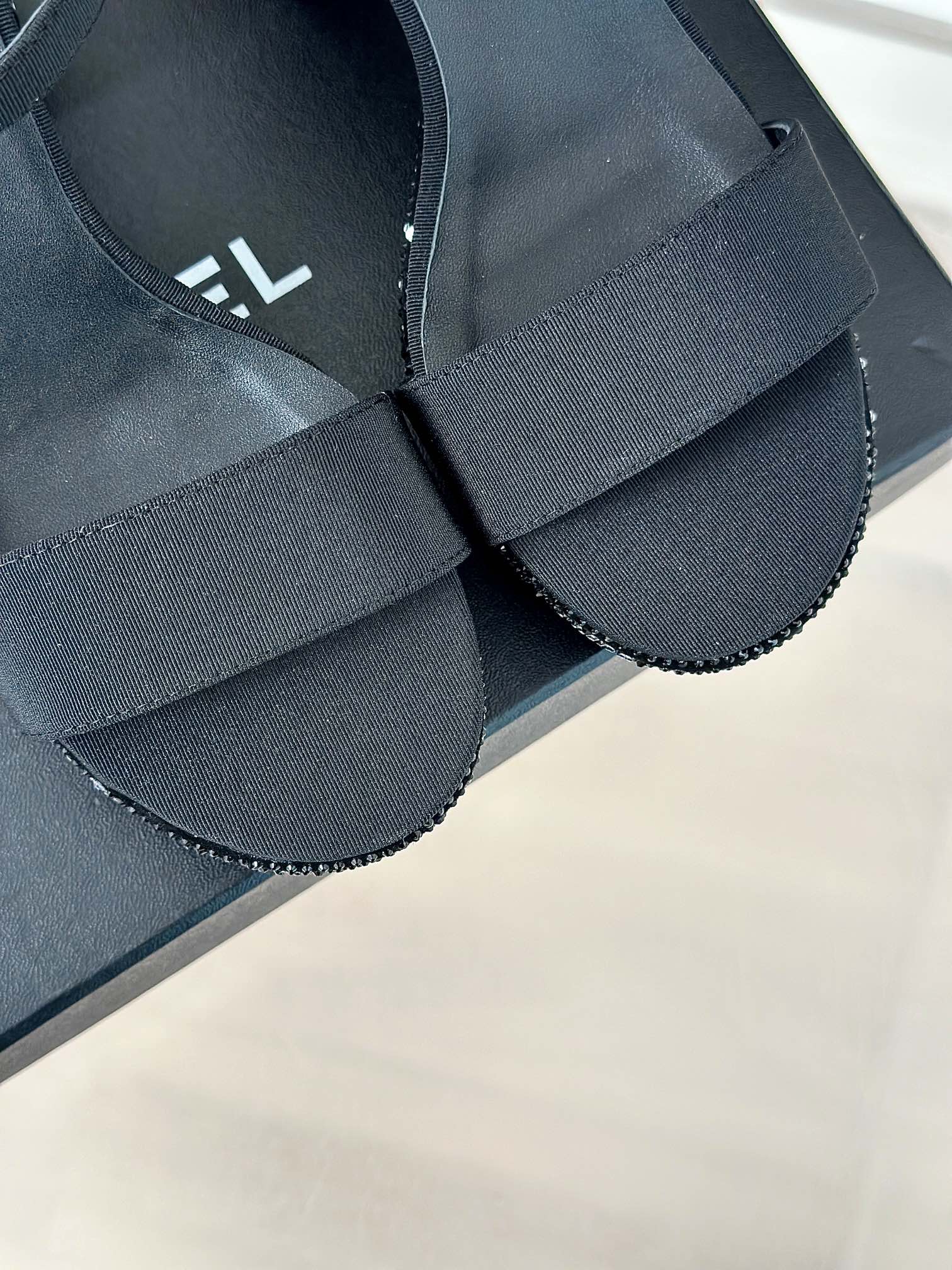Black & Silver CC Sandals