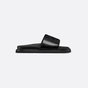 Black Quilted Smooth Leather DA Sandal