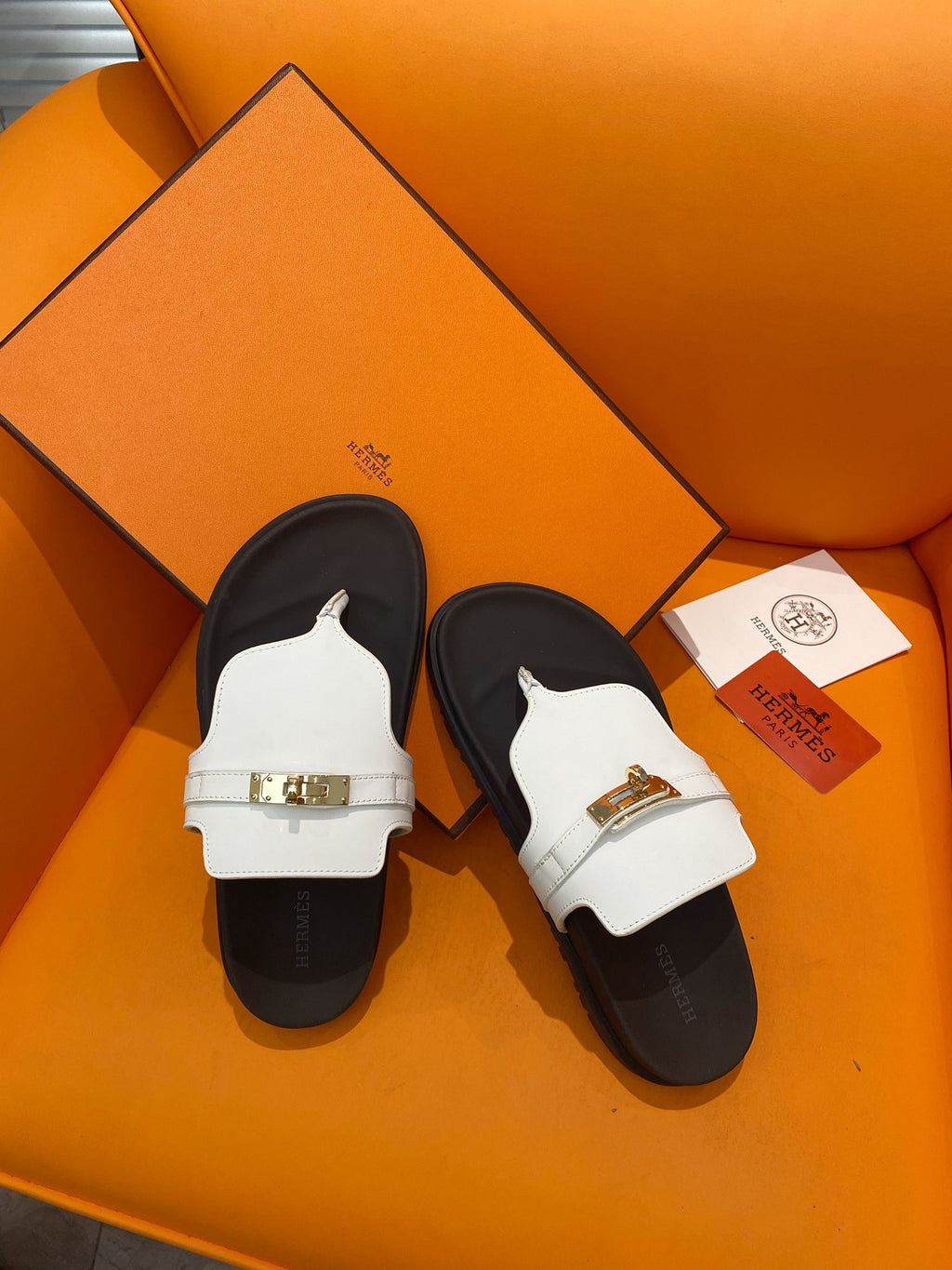 Men's Blanc HE Sandal With Gold-Plated Buckle