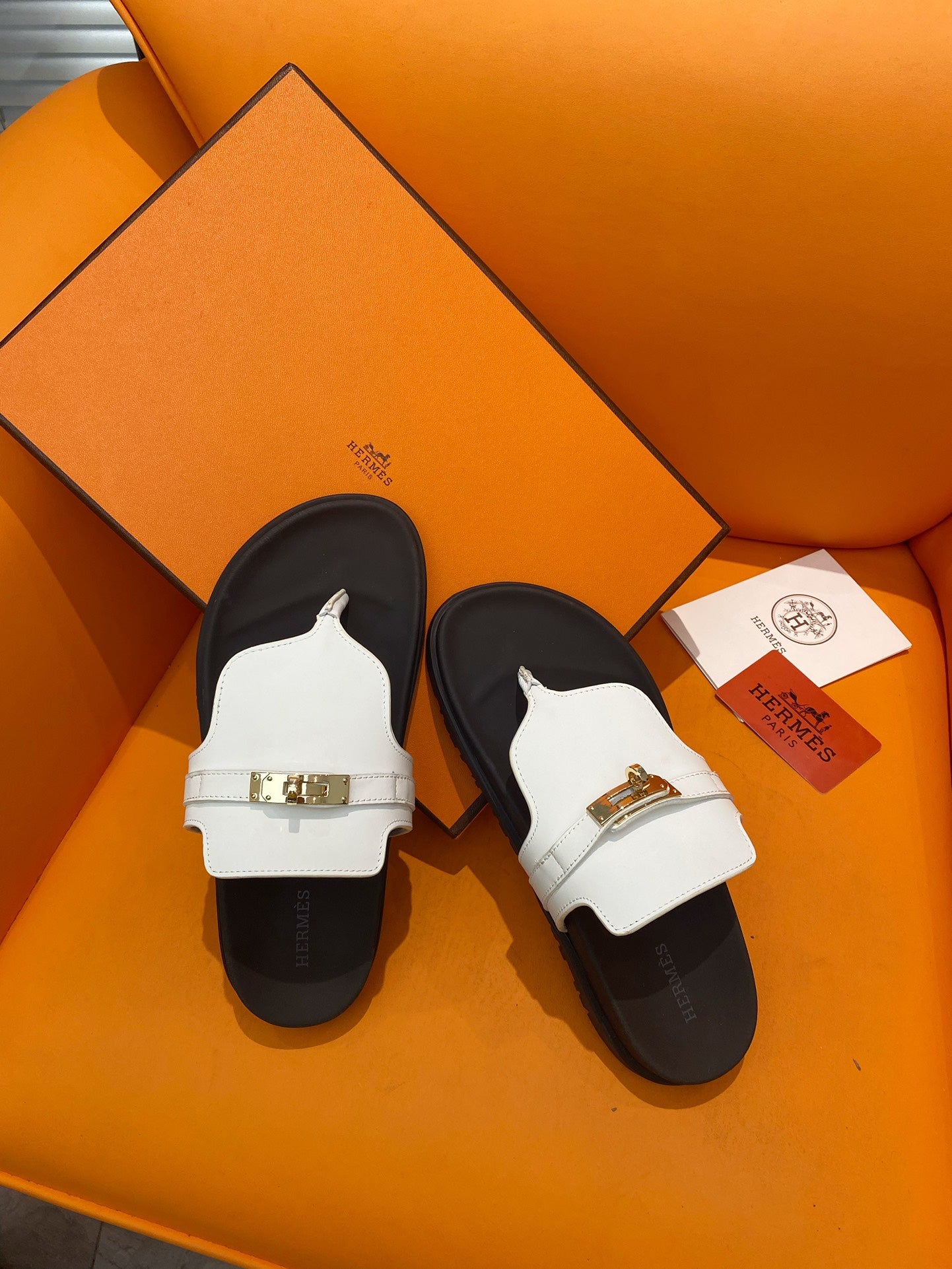 Men's Blanc HE Sandal With Gold-Plated Buckle