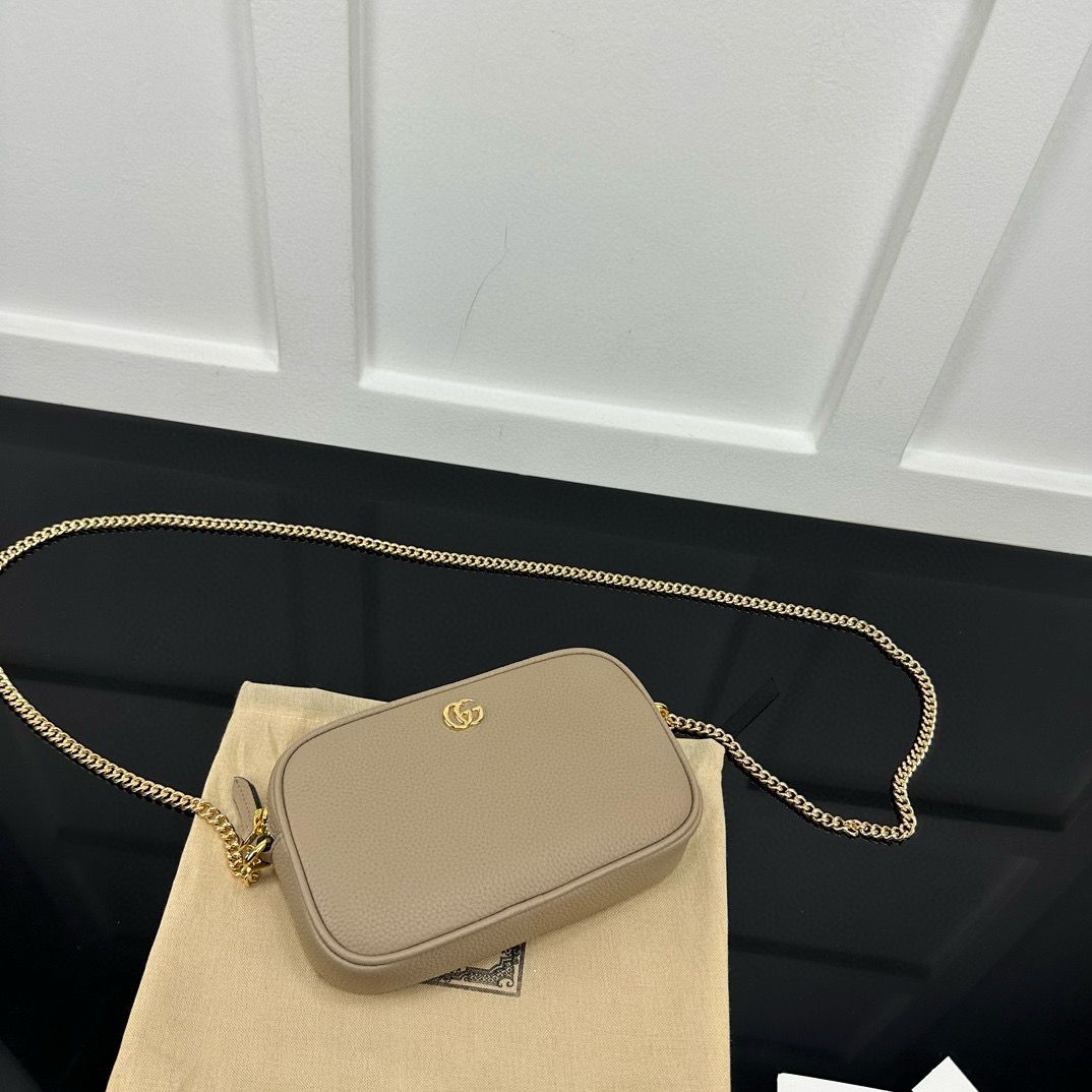 Beige Leather GM Mini Shoulder Bag