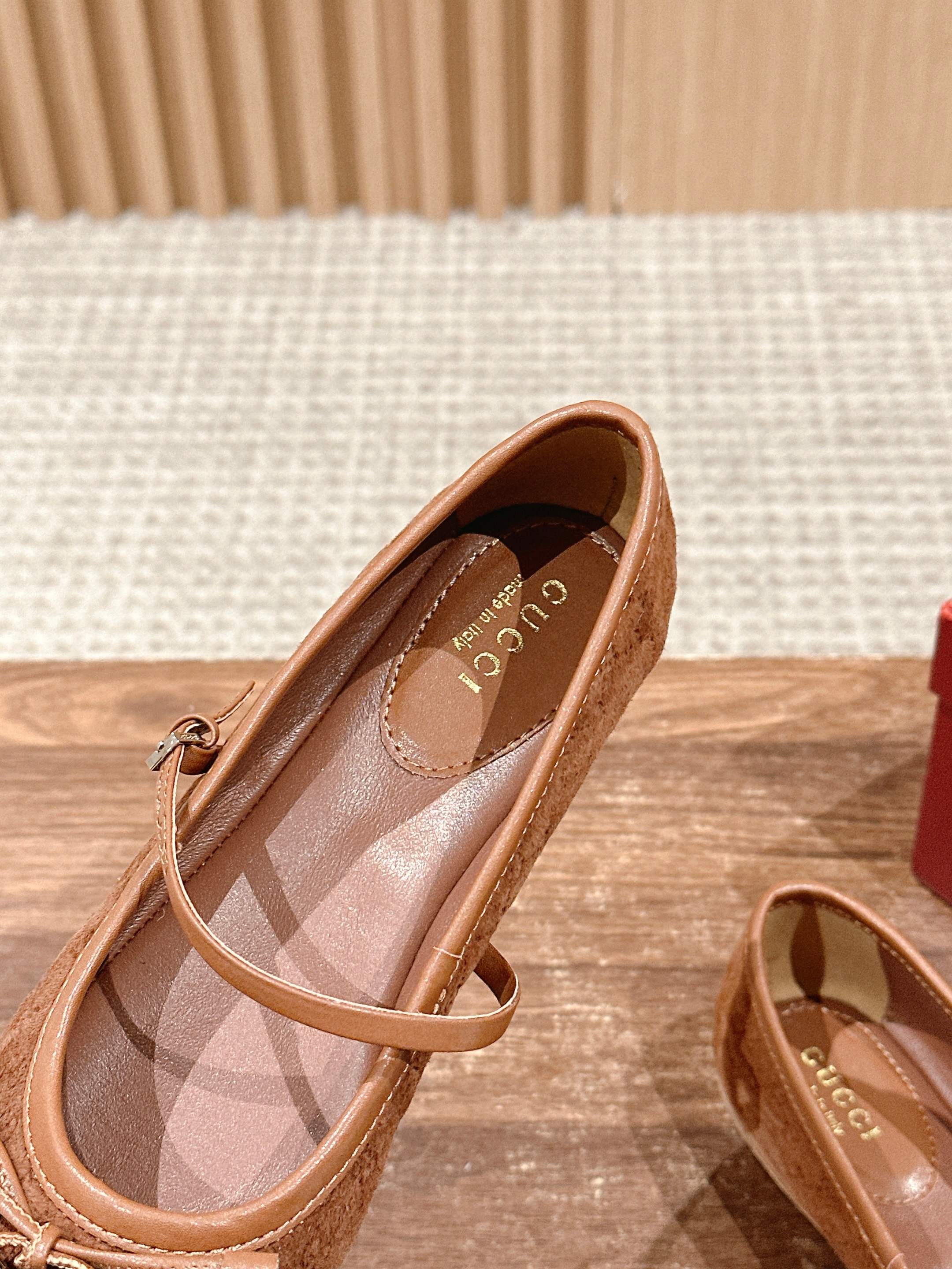 Light Brown Horsebit Ballet Flat