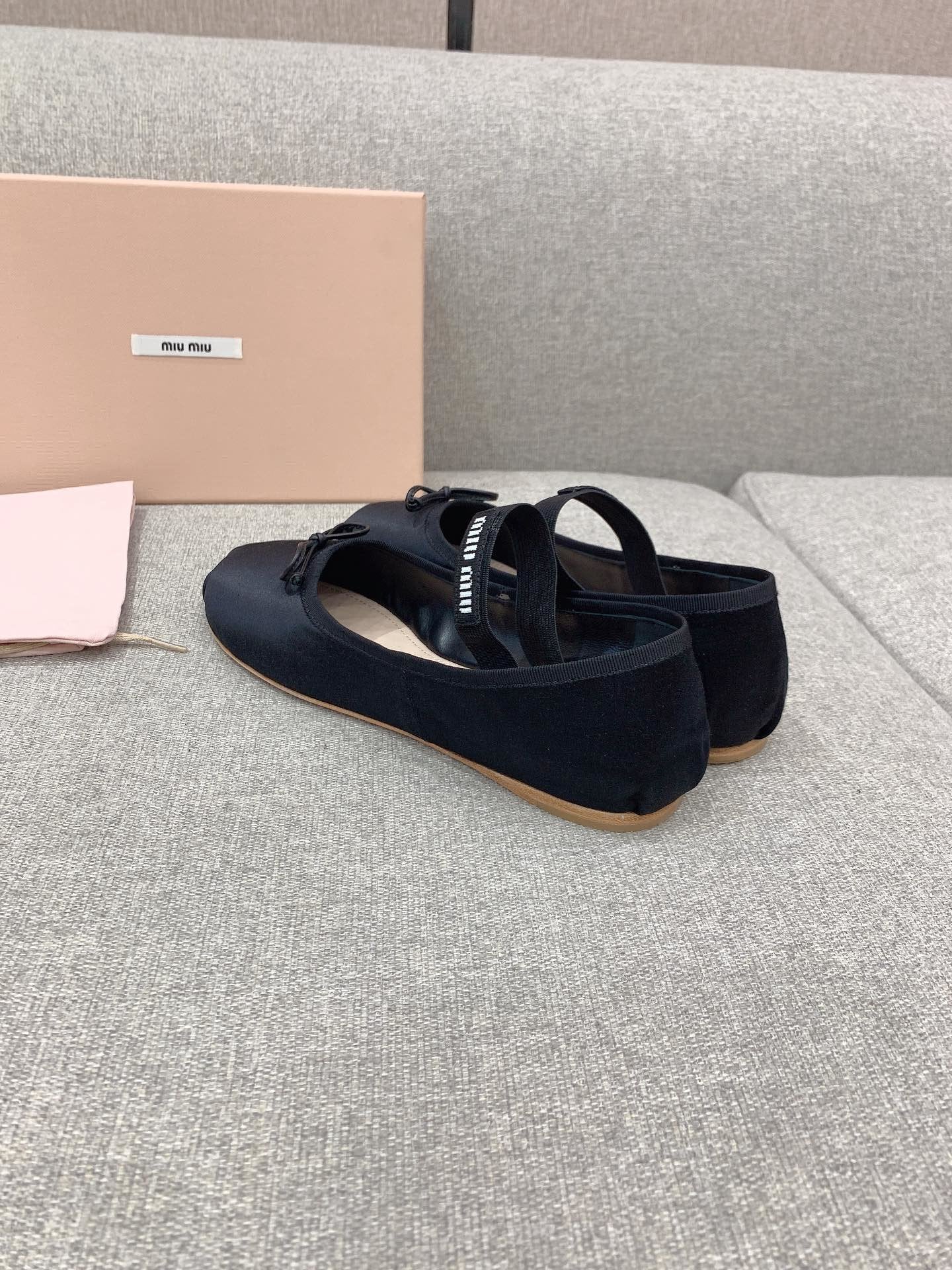 Black M Satin ballerinas