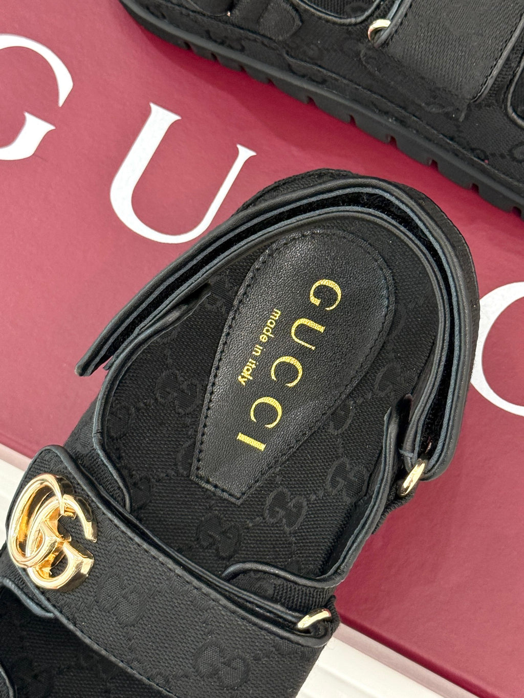 Black Sandal With Double G