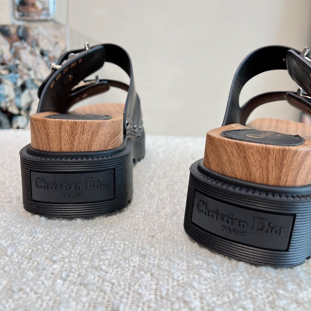 Black DQ strap sandal