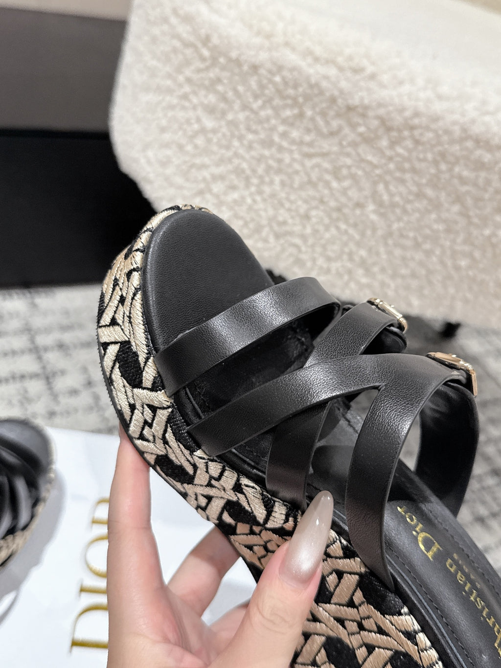 Black L'Amazone Wedge Slide