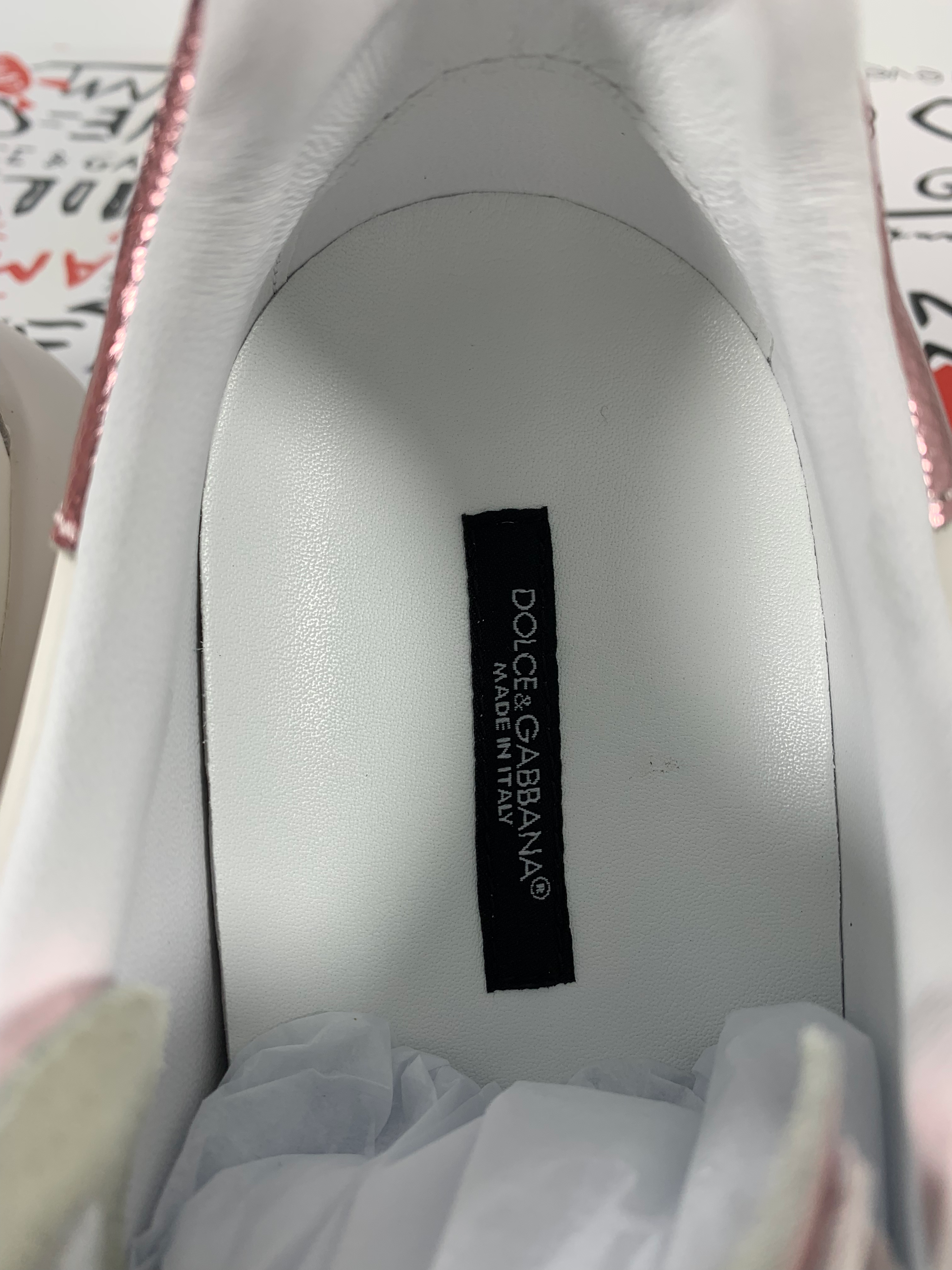 Pink & White DP Sneakers