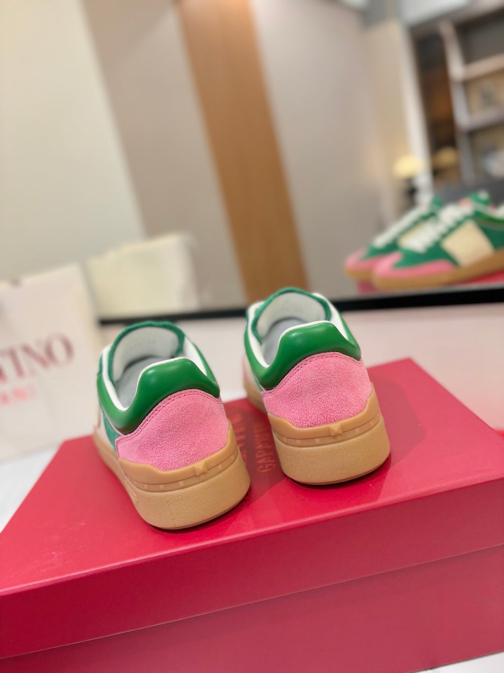Men's Sweet Pink/Green/Glace Upvillage Crosta Sneaker