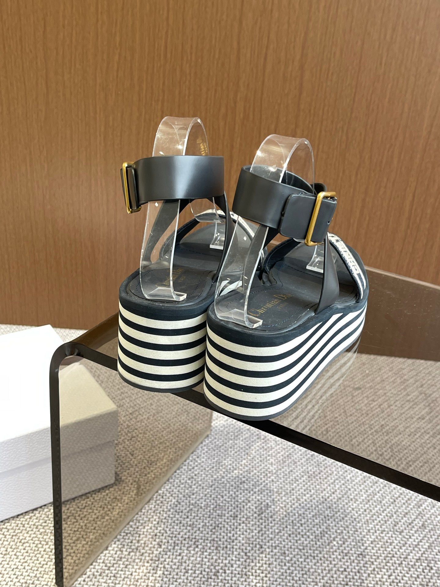 Deep Blue Wedge Sandal